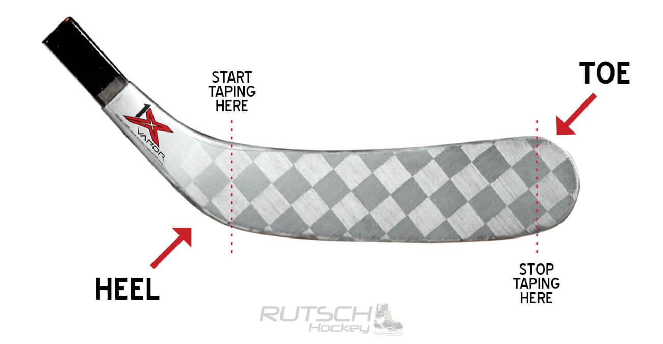 How to tape a hockey stick blade.